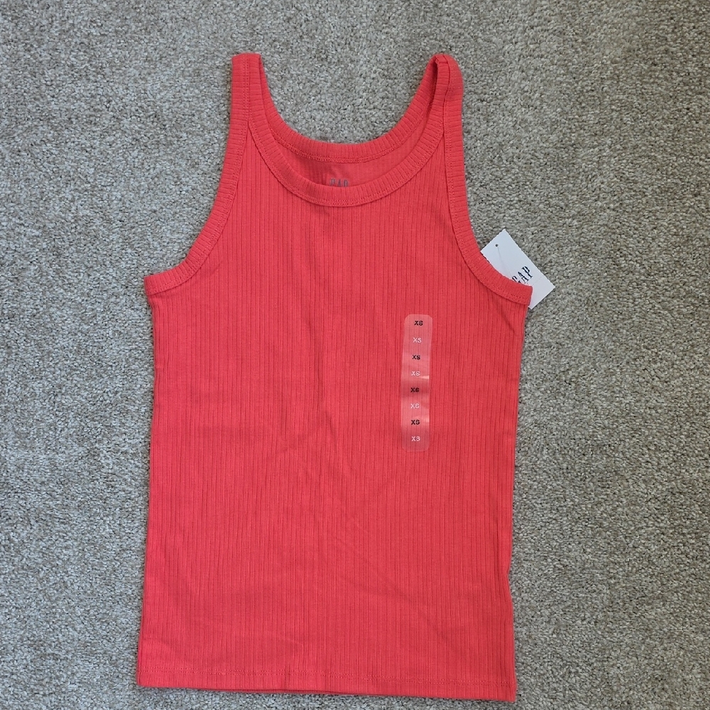 GAP Coral Ribbed Tank Top
